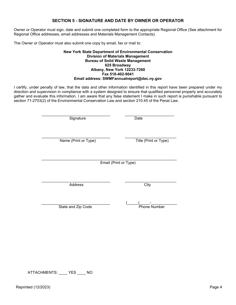 Scrap Metal Processors Annual Report - New York, Page 4