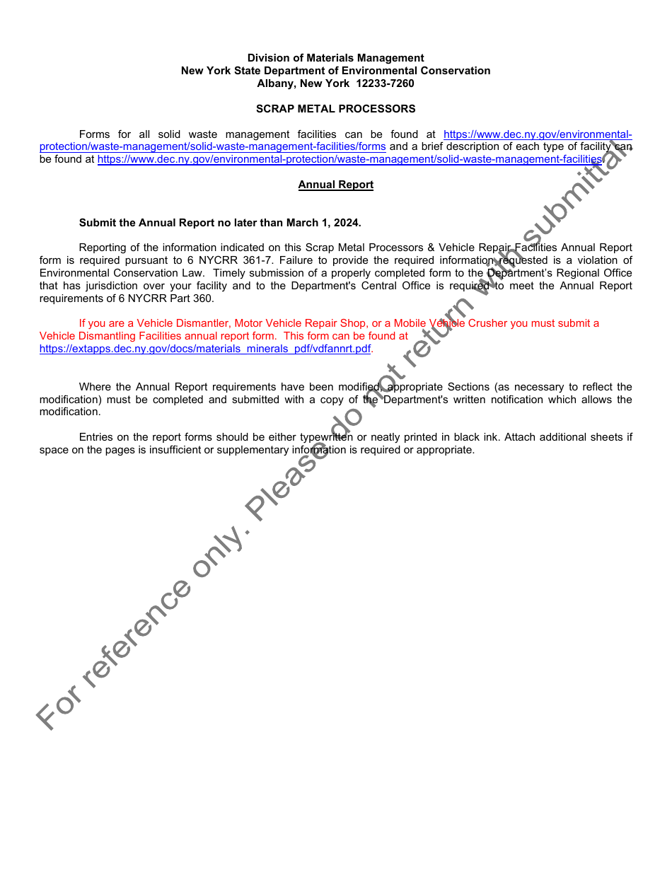 Scrap Metal Processors Annual Report - New York, Page 5