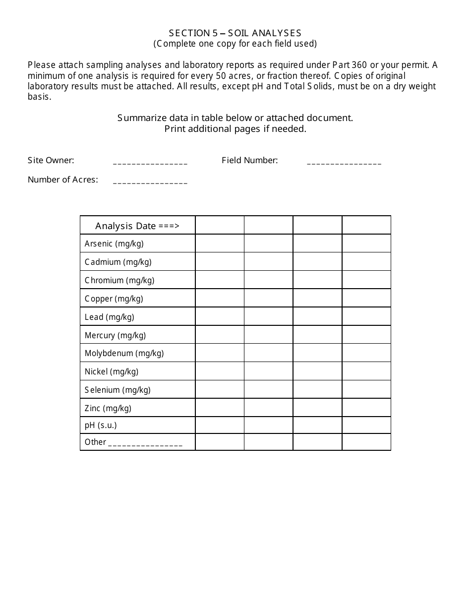 Permitted Biosolids Land Application Annual Report - New York, Page 5