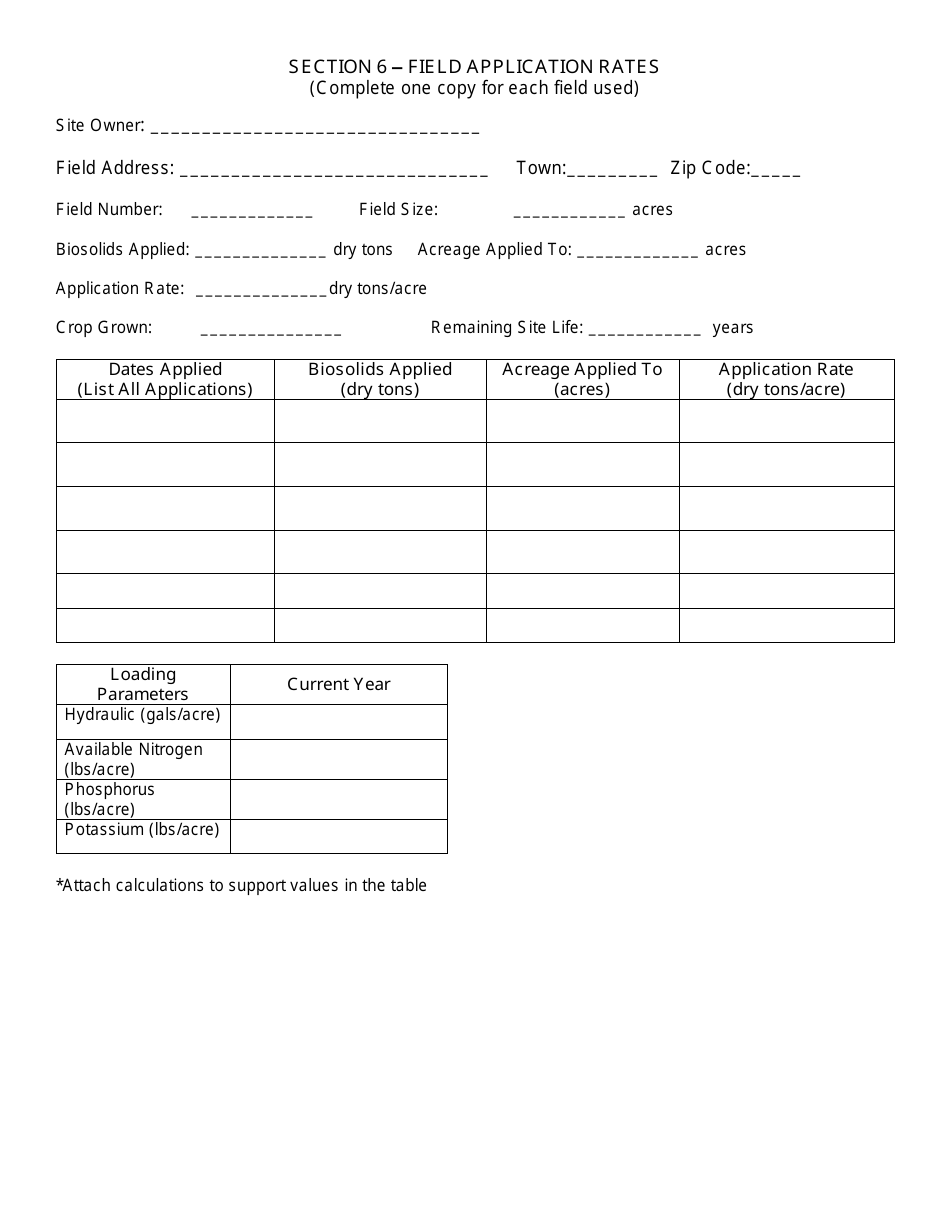 Permitted Biosolids Land Application Annual Report - New York, Page 6