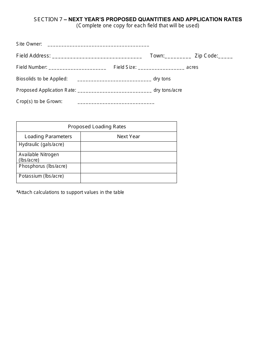 Permitted Biosolids Land Application Annual Report - New York, Page 7