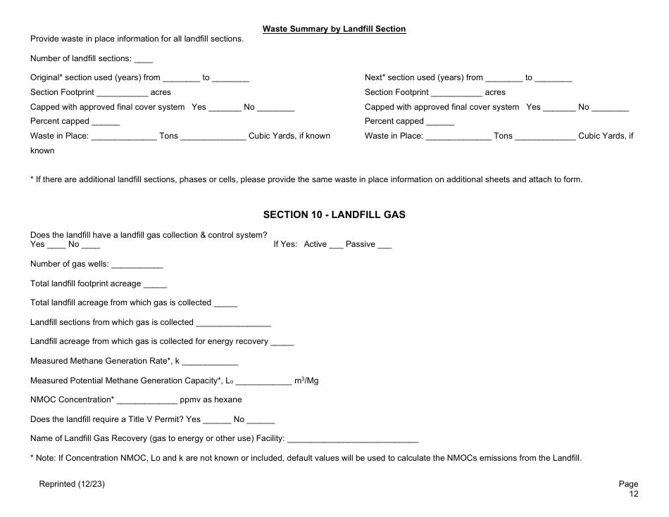 Long Island Landfill Annual / Quarterly Report - New York, Page 12