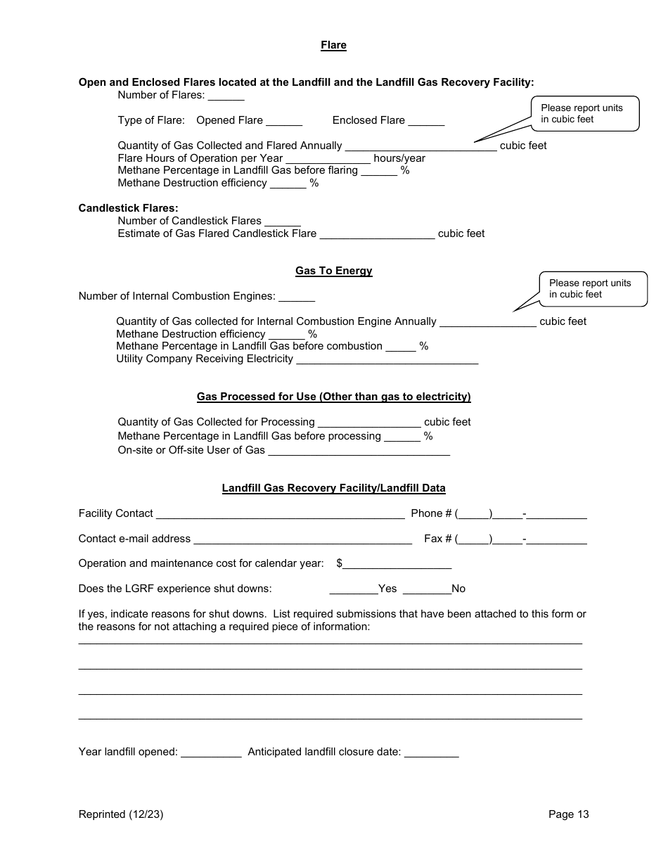 Long Island Landfill Annual / Quarterly Report - New York, Page 13