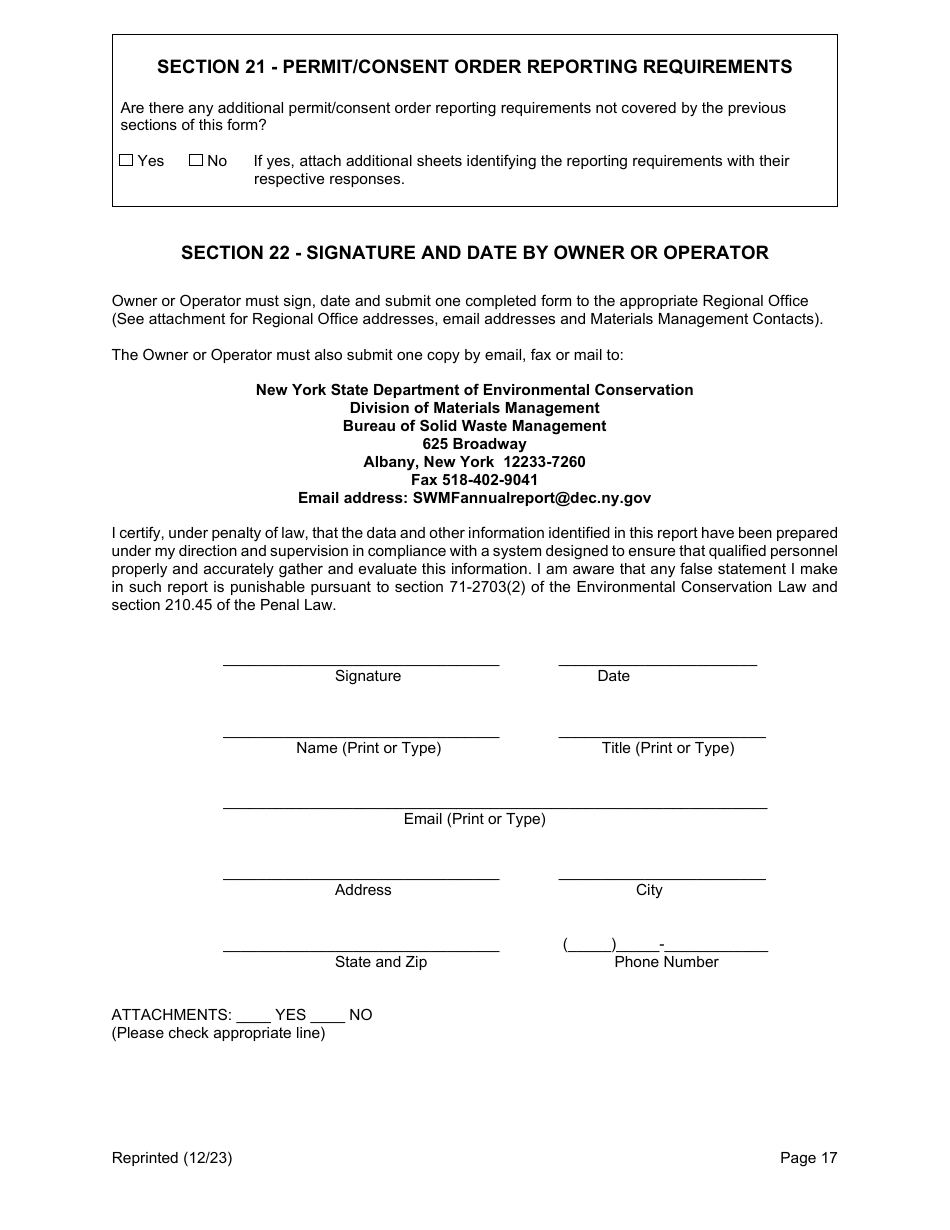 Long Island Landfill Annual / Quarterly Report - New York, Page 17