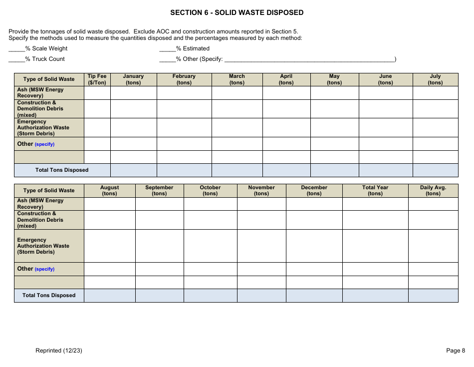 Long Island Landfill Annual / Quarterly Report - New York, Page 8
