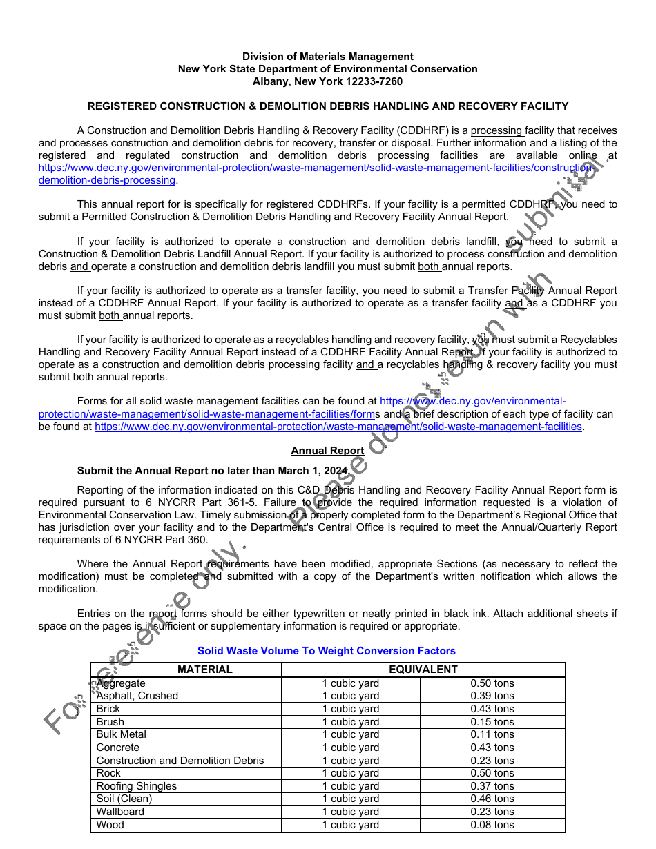 Registered Cd Debris Handling and Recovery Facility Annual Report - New York, Page 14