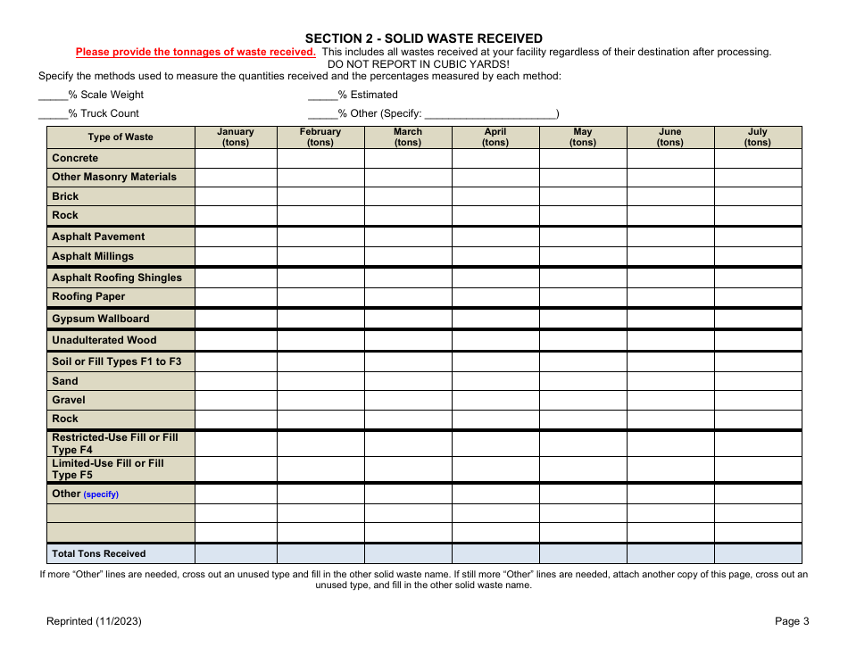 Registered Cd Debris Handling and Recovery Facility Annual Report - New York, Page 3