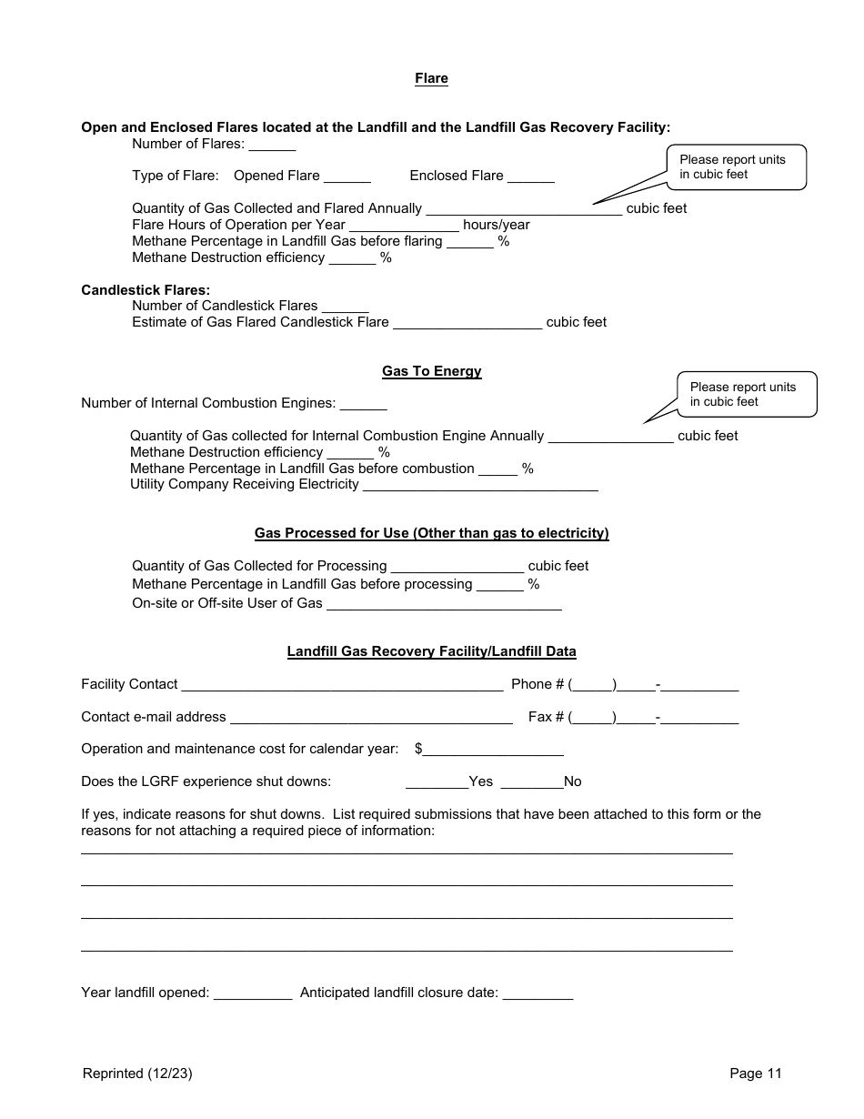 Active Construction and Demolition (Cd) Debris Landfill Annual / Quarterly Report - New York, Page 11
