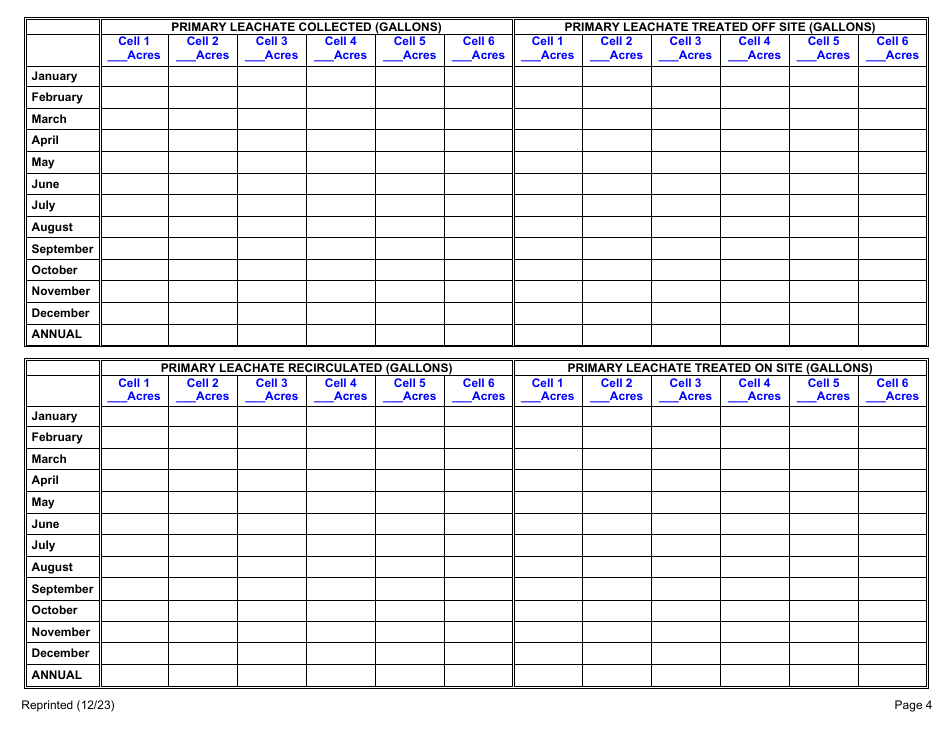 Active Construction and Demolition (Cd) Debris Landfill Annual / Quarterly Report - New York, Page 4