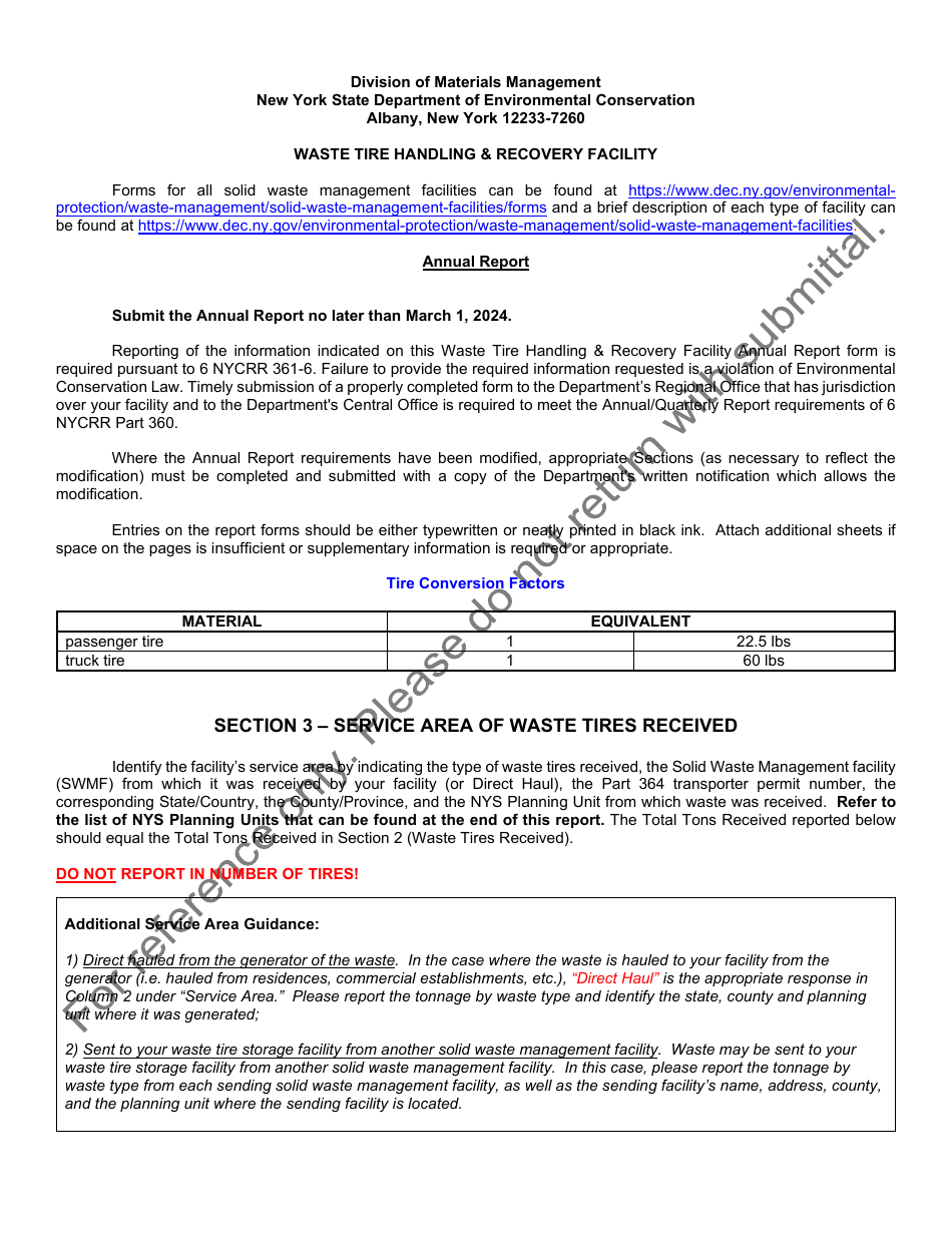 Waste Tire Handling  Recovery Facility Annual Report - New York, Page 10