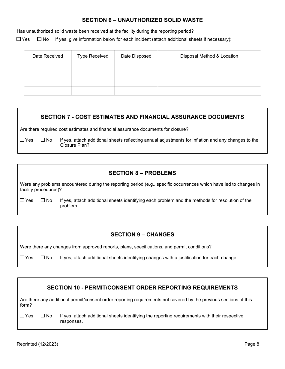 Waste Tire Handling  Recovery Facility Annual Report - New York, Page 8