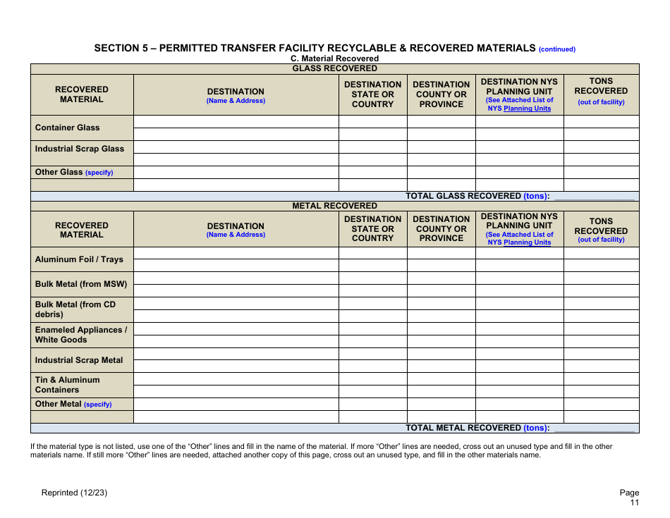 Permitted Transfer Facility Annual Report - New York, Page 11