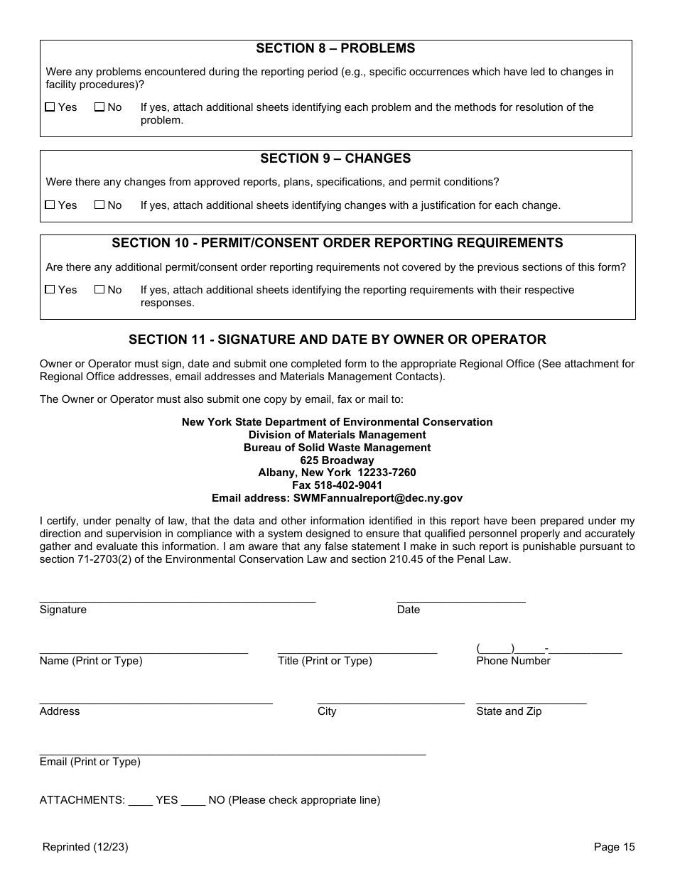 Permitted Transfer Facility Annual Report - New York, Page 15