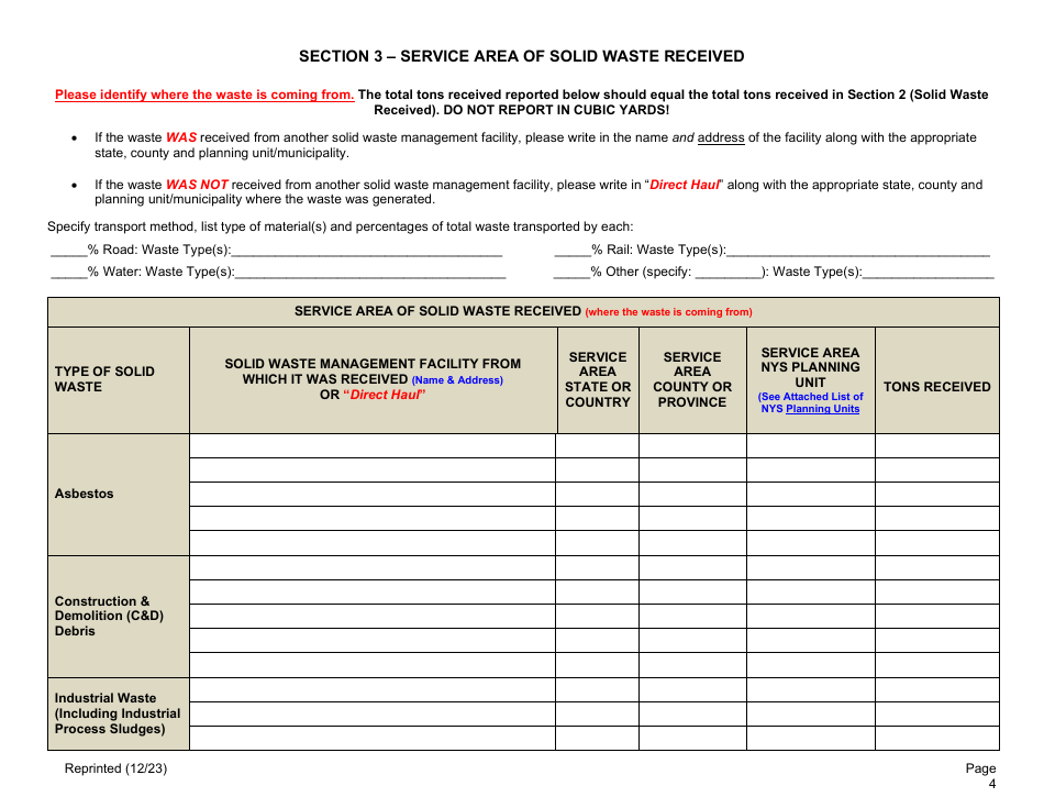 Permitted Transfer Facility Annual Report - New York, Page 4