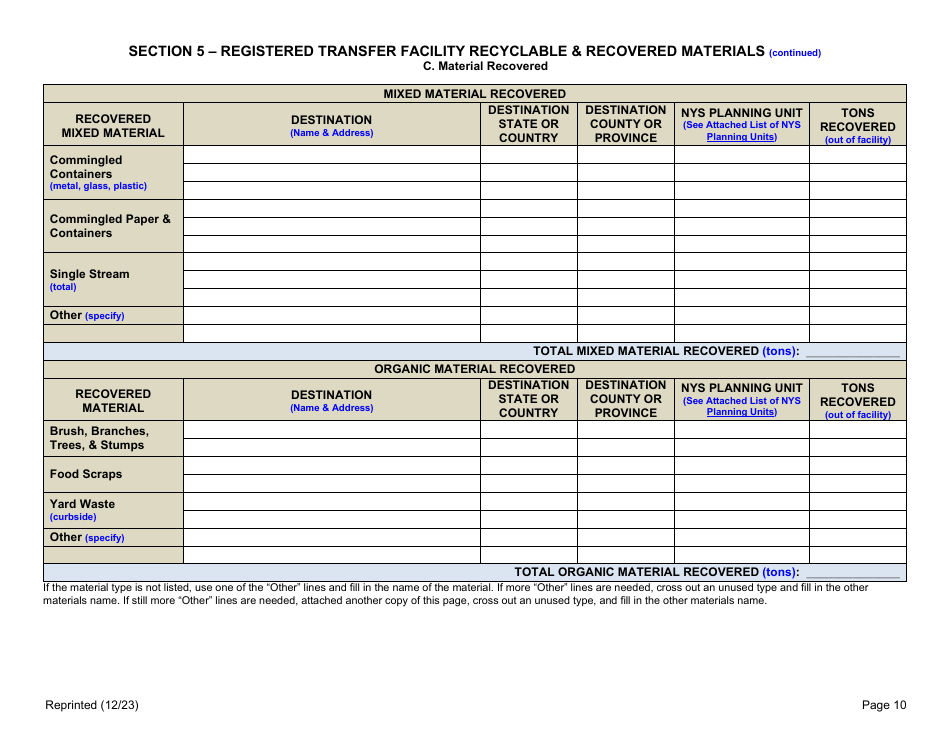 Registered Transfer Facility Annual Report - New York, Page 10