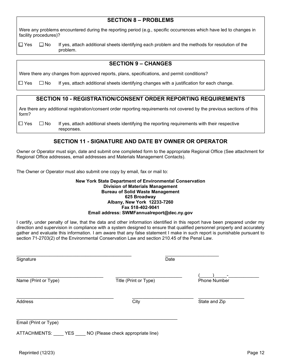 Registered Transfer Facility Annual Report - New York, Page 12