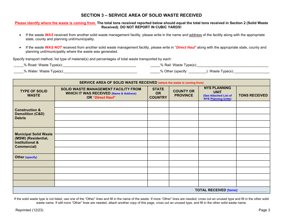 Registered Transfer Facility Annual Report - New York, Page 3