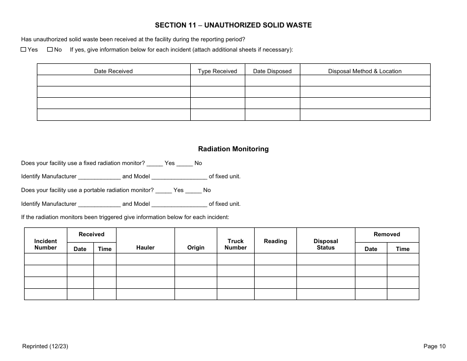 Combustion and Thermal Treatment Facility Annual / Quarterly Report - New York, Page 10