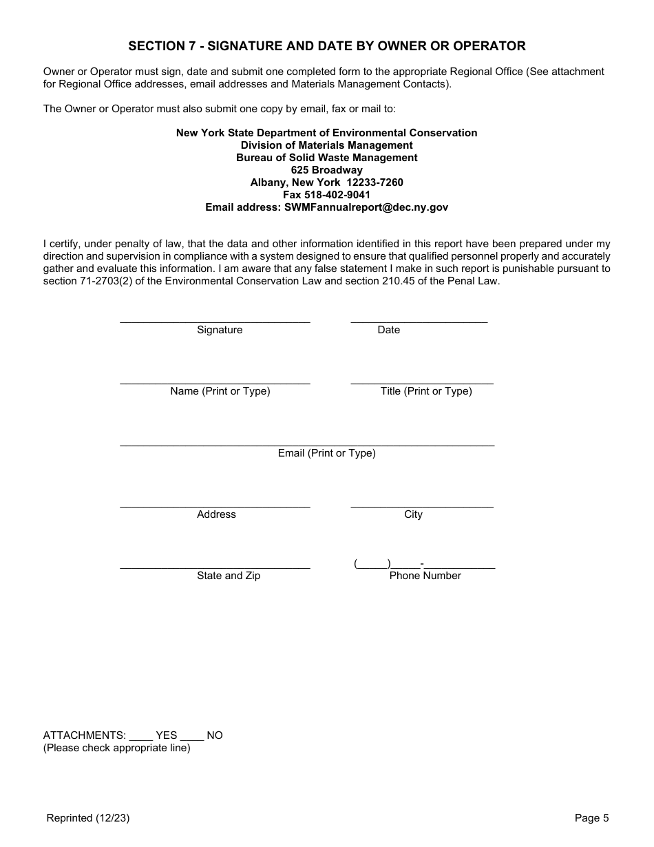 Household Hazardous Waste Collection Facility Annual Report - New York, Page 5