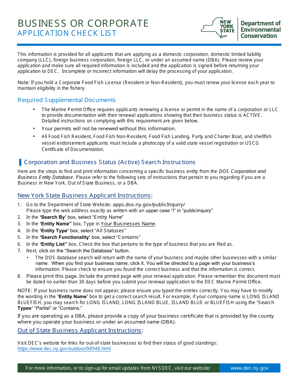 Party / Charter Boat Permit Application - New York, Page 2