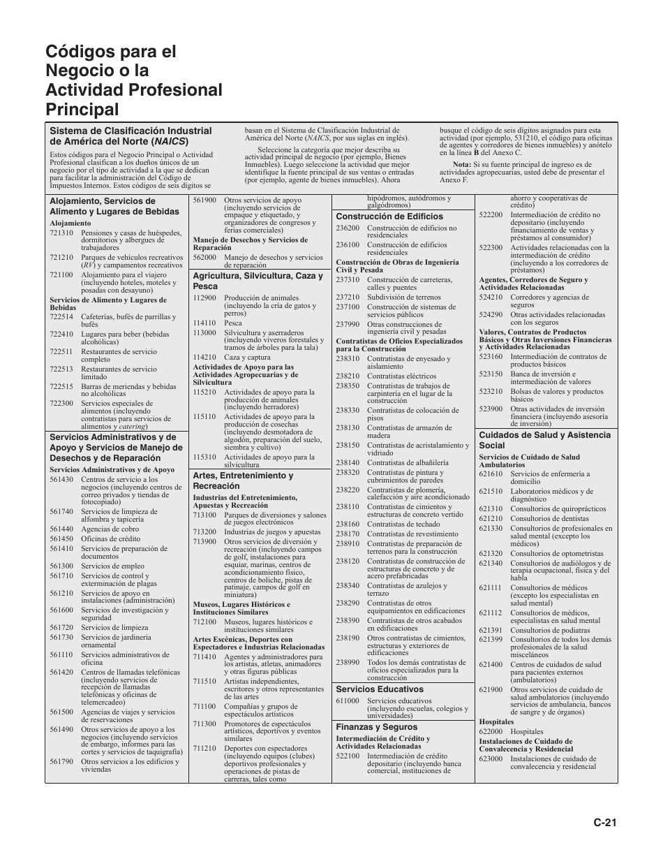 Instrucciones para IRS Formulario 1040 (SP) Anexo C Ganancias O Perdidas De Negocios (Spanish), Page 21