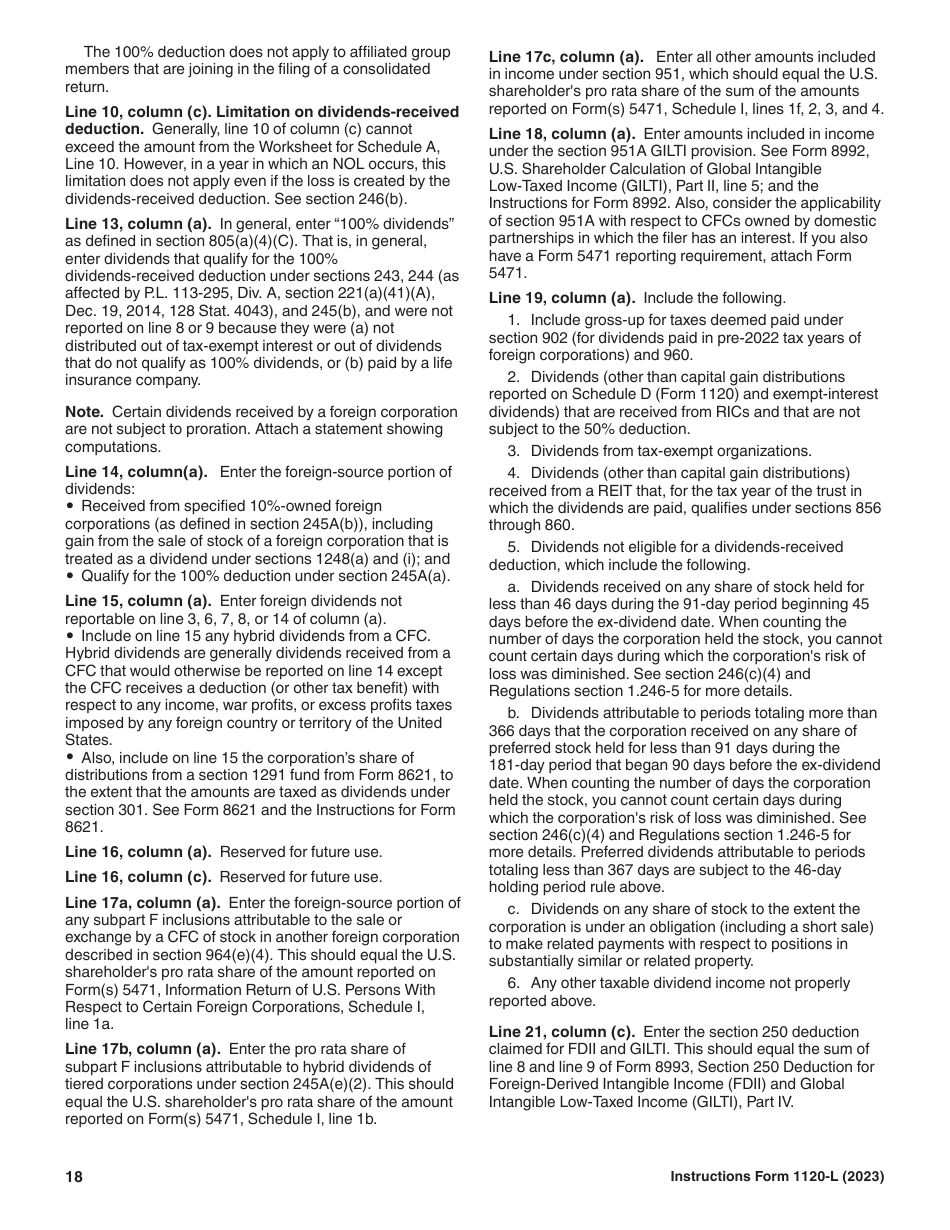Instructions for IRS Form 1120-L U.S. Life Insurance Company Income Tax Return, Page 18