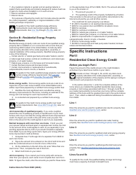 Instructions for IRS Form 5695 Residential Energy Credits, Page 3