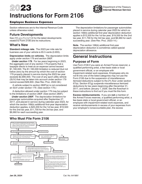 IRS Form 2106 2023 Printable Pdf