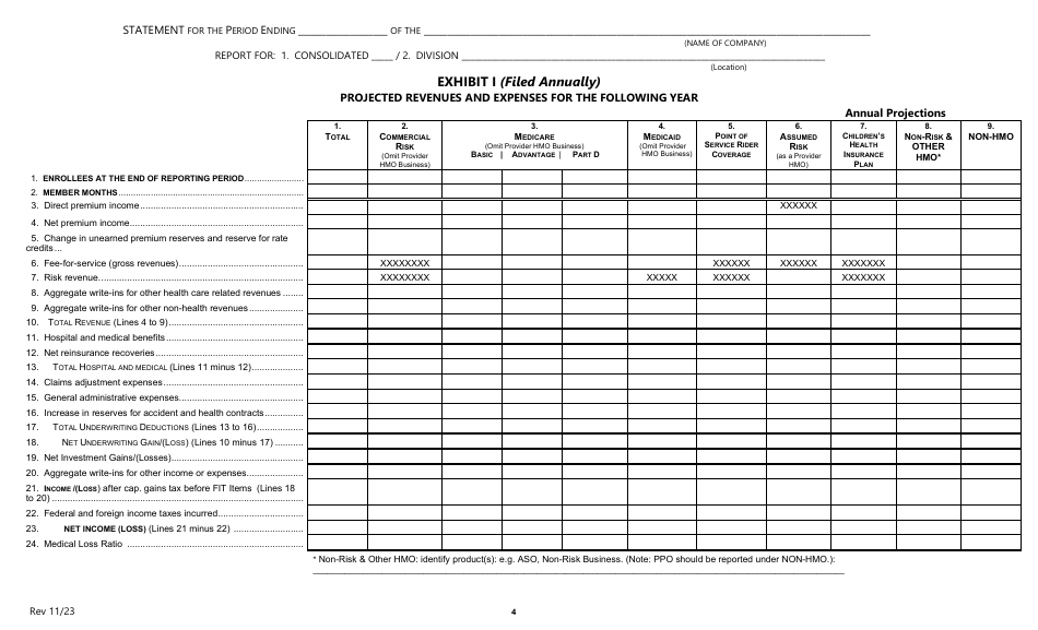 Form FIN116 HMO Supplement - Annual Information - Texas, Page 3