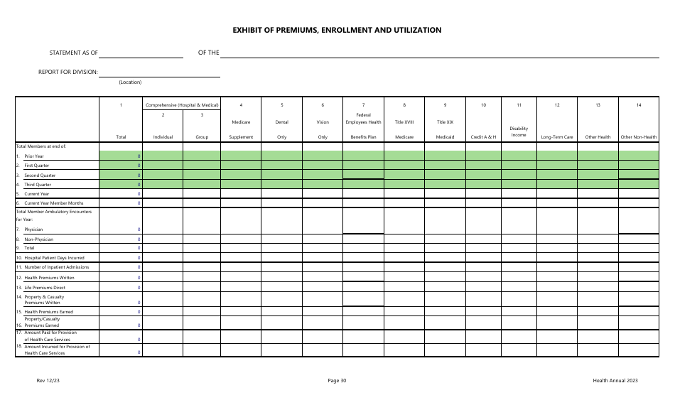 Form FIN116 HMO Supplement - Annual Information - Texas, Page 5