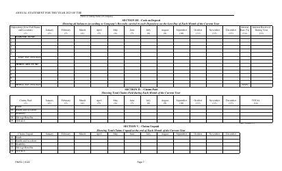Form FIN251 Annual Statement - Mutual Assessments, Burials, Lmas - Texas, Page 10