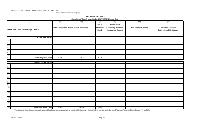 Form FIN251 Annual Statement - Mutual Assessments, Burials, Lmas - Texas, Page 13