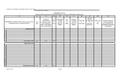 Form FIN251 Annual Statement - Mutual Assessments, Burials, Lmas - Texas, Page 14