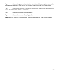 Form LAC018 Index-Linked Crediting Features Checklist - Texas, Page 3
