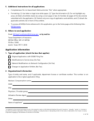 Form LHL705 Workers&#039; Compensation Health Care Network Application - Texas, Page 2