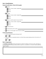 Form PC406 Appraisal Umpire Roster Application - Texas, Page 2