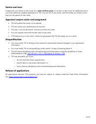 Form PC406 Appraisal Umpire Roster Application - Texas, Page 8