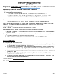 Salesperson Reinstatement Application - New Hampshire, Page 3