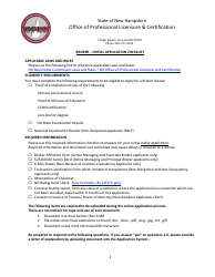 Broker - Initial Application Checklist - New Hampshire