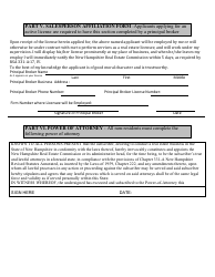 Real Estate Salesperson Application Form - New Hampshire, Page 3