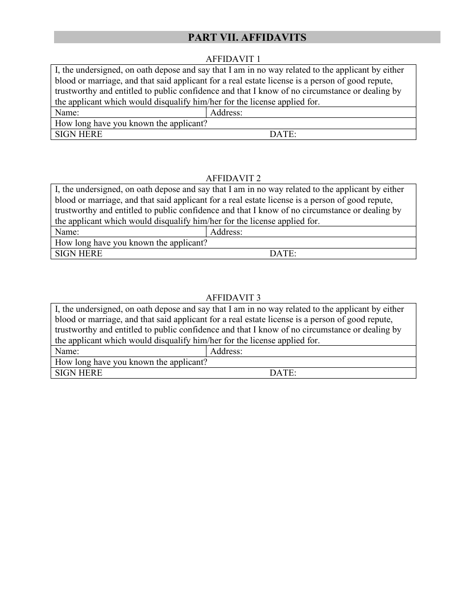 Real Estate Salesperson Application Form - New Hampshire, Page 4
