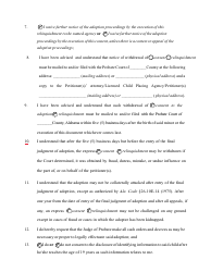Consent or Relinquishment of Minor for Adoption (Licensed Child Placing Agency) - Alabama, Page 2
