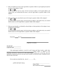 Affidavit of Biological Mother - Alabama, Page 2