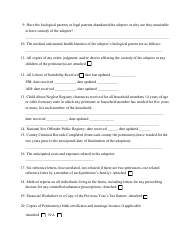 Post-placement Investigative Report Form - Alabama, Page 2