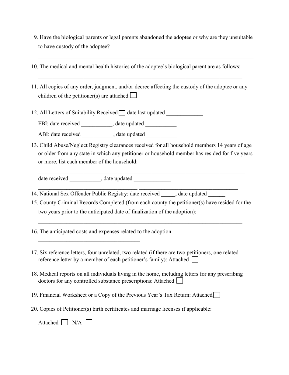 Post-placement Investigative Report Form - Alabama, Page 2