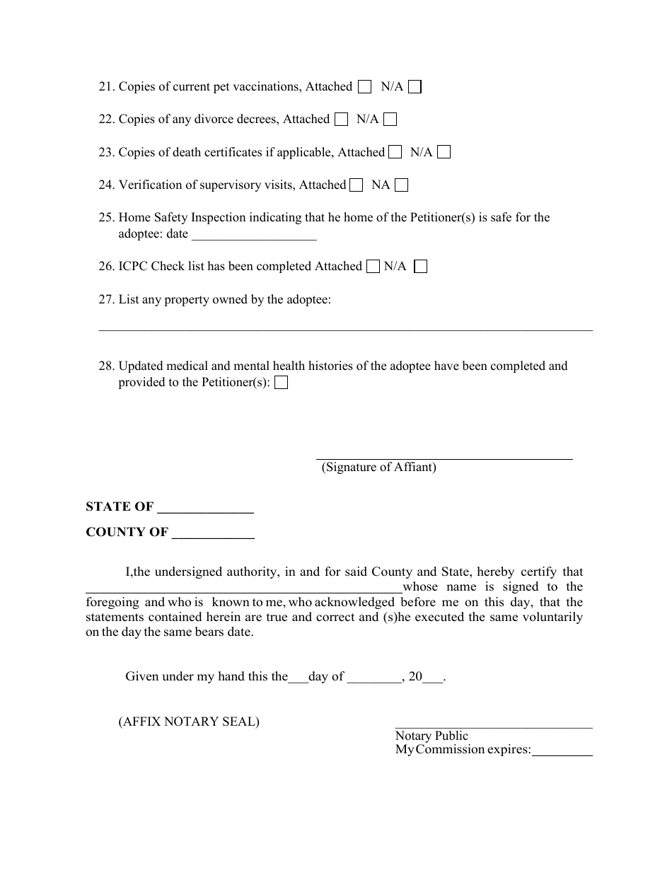 Post-placement Investigative Report Form - Alabama, Page 3