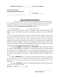 Document preview: Final Judgment of Adoption - Related, Implied Consent - Alabama