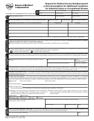 Form C-9 (BWC-1113) Request for Medical Service Reimbursement or Recommendation for Additional Conditions for Industrial Injury or Occupational Disease - Ohio, Page 2
