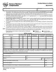 Document preview: Form RH-24 (BWC-2974) Gradual Return-To-Work Agreement - Ohio