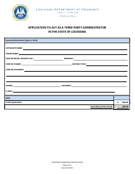 Application to Act as a Third Party Administrator in the State of Louisiana - Louisiana, Page 6